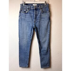 RE/DONE 90s High Rise Ankle Crop Jeans size 30
